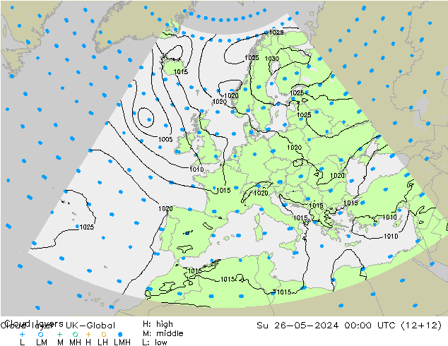 Wolkenlagen UK-Global zo 26.05.2024 00 UTC