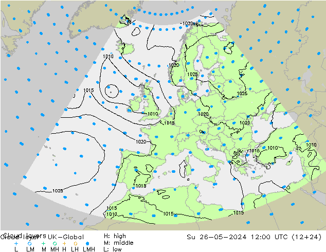 Wolkenlagen UK-Global zo 26.05.2024 12 UTC