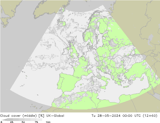Cloud cover (middle) UK-Global Tu 28.05.2024 00 UTC