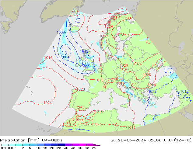 precipitação UK-Global Dom 26.05.2024 06 UTC