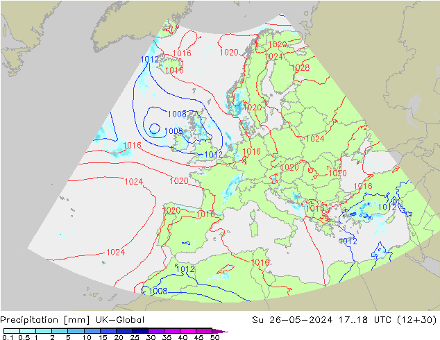 осадки UK-Global Вс 26.05.2024 18 UTC