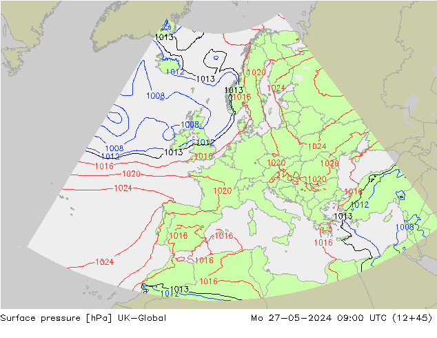 Luchtdruk (Grond) UK-Global ma 27.05.2024 09 UTC