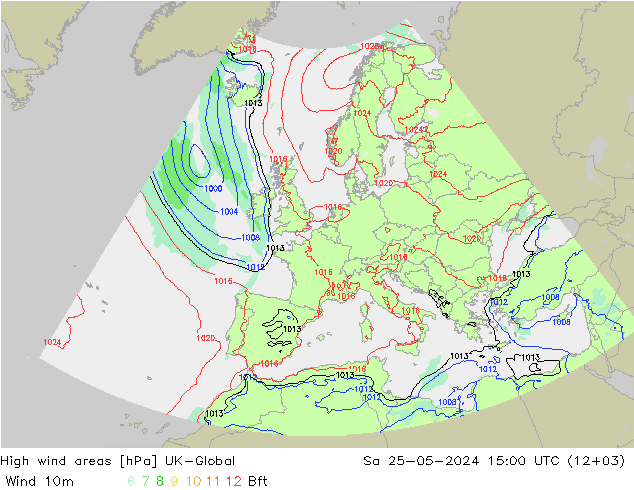 High wind areas UK-Global Sa 25.05.2024 15 UTC