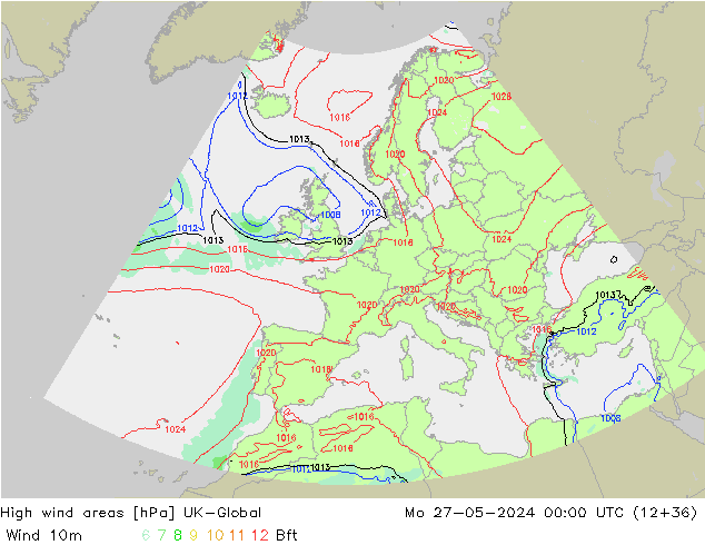 High wind areas UK-Global Mo 27.05.2024 00 UTC