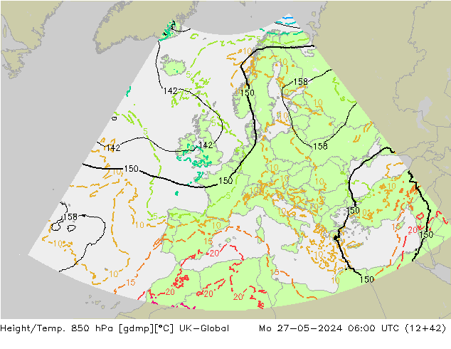 Yükseklik/Sıc. 850 hPa UK-Global Pzt 27.05.2024 06 UTC