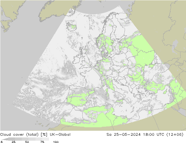 Nubes (total) UK-Global sáb 25.05.2024 18 UTC
