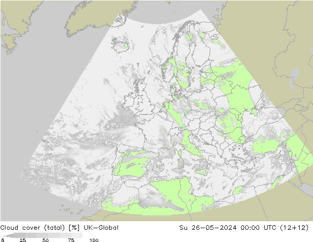 Wolken (gesamt) UK-Global So 26.05.2024 00 UTC