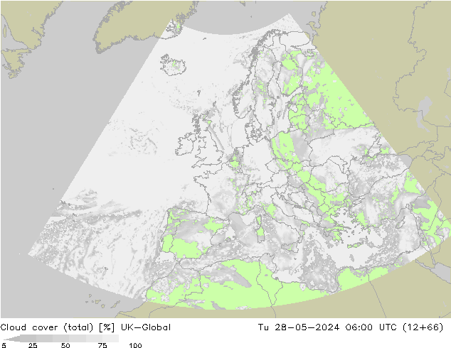 Wolken (gesamt) UK-Global Di 28.05.2024 06 UTC