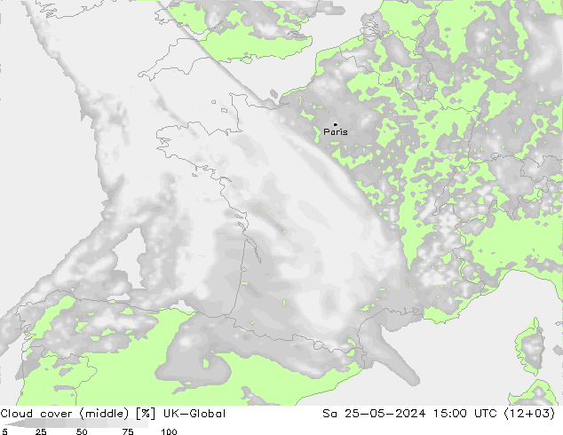 Cloud cover (middle) UK-Global Sa 25.05.2024 15 UTC