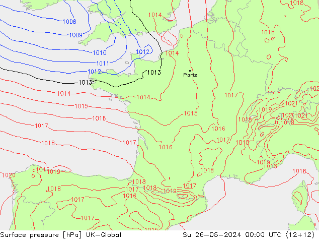 pressão do solo UK-Global Dom 26.05.2024 00 UTC