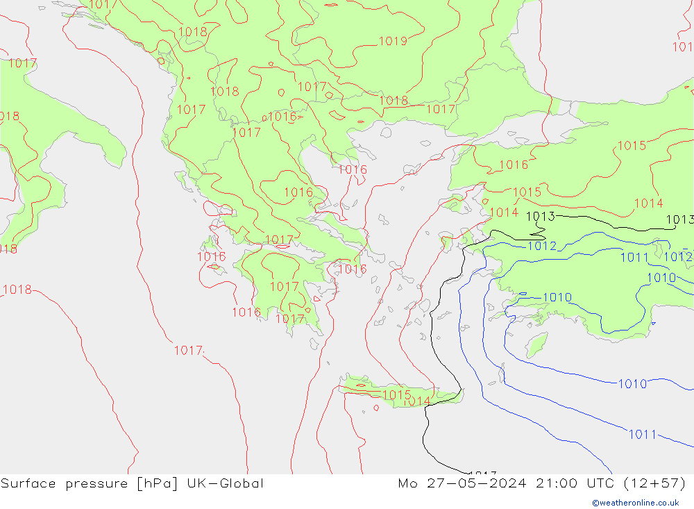 pressão do solo UK-Global Seg 27.05.2024 21 UTC