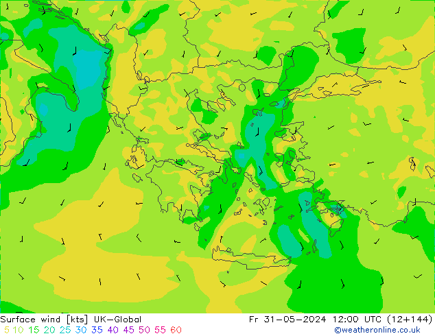 Surface wind UK-Global Pá 31.05.2024 12 UTC