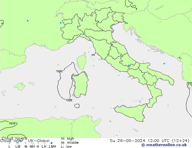 Cloud layer UK-Global Paz 26.05.2024 12 UTC