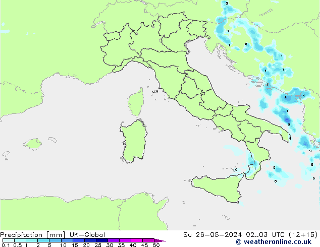 Precipitation UK-Global Su 26.05.2024 03 UTC