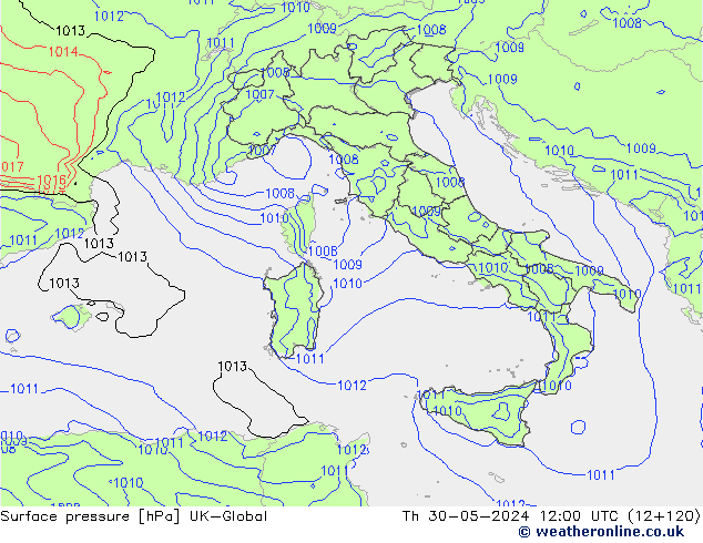 Yer basıncı UK-Global Per 30.05.2024 12 UTC