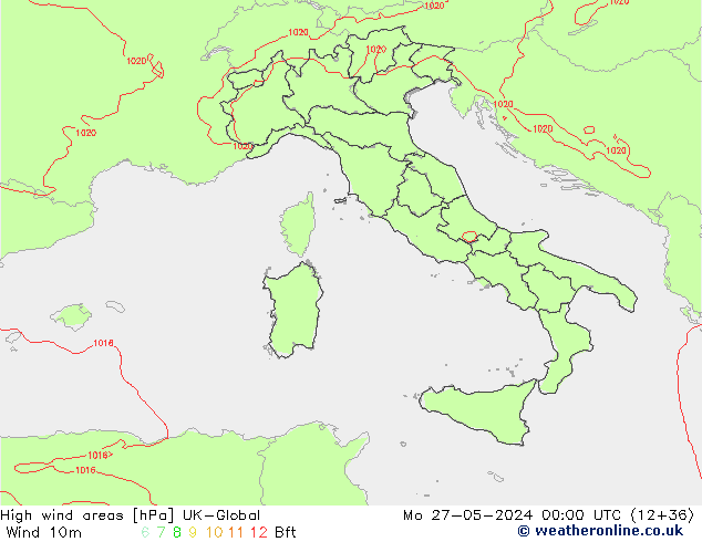 High wind areas UK-Global пн 27.05.2024 00 UTC