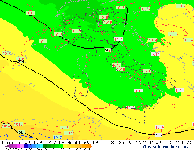 Thck 500-1000hPa UK-Global Sa 25.05.2024 15 UTC