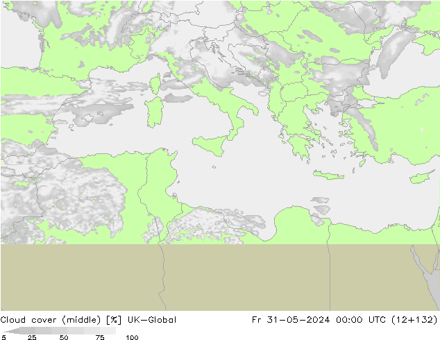 Cloud cover (middle) UK-Global Fr 31.05.2024 00 UTC