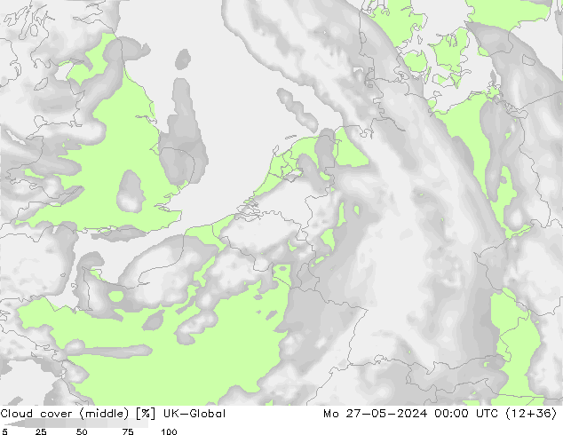 Nuages (moyen) UK-Global lun 27.05.2024 00 UTC