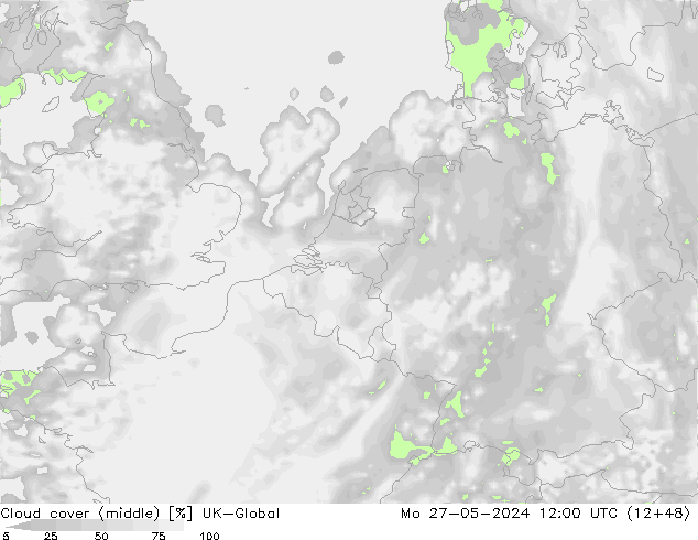 Cloud cover (middle) UK-Global Mo 27.05.2024 12 UTC