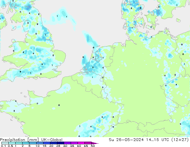 Precipitazione UK-Global dom 26.05.2024 15 UTC