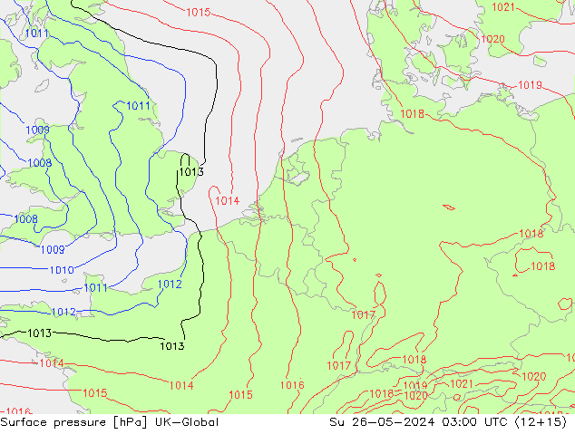 Luchtdruk (Grond) UK-Global zo 26.05.2024 03 UTC