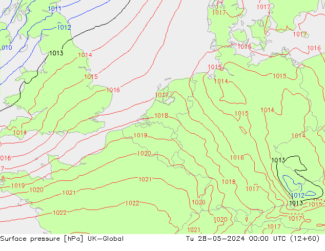 приземное давление UK-Global вт 28.05.2024 00 UTC