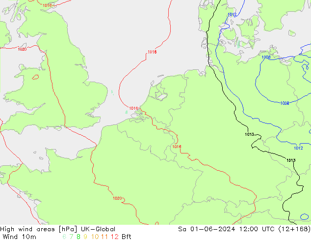 Windvelden UK-Global za 01.06.2024 12 UTC