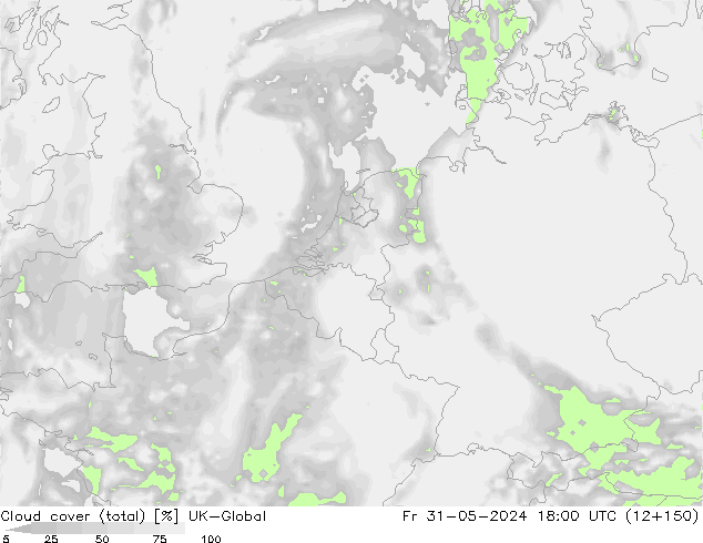 Nuages (total) UK-Global ven 31.05.2024 18 UTC