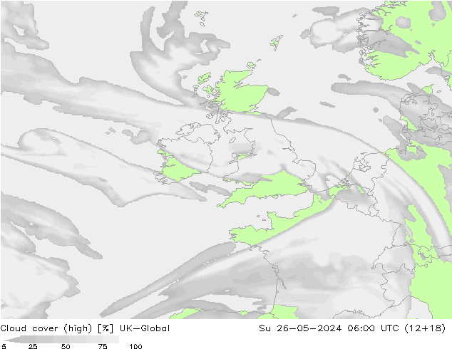 Bewolking (Hoog) UK-Global zo 26.05.2024 06 UTC