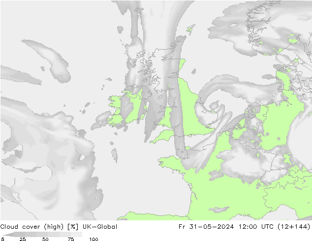 Bewolking (Hoog) UK-Global vr 31.05.2024 12 UTC