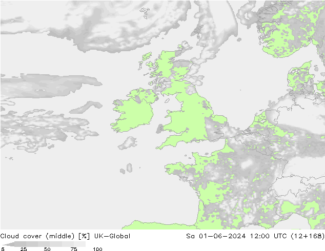 Cloud cover (middle) UK-Global Sa 01.06.2024 12 UTC
