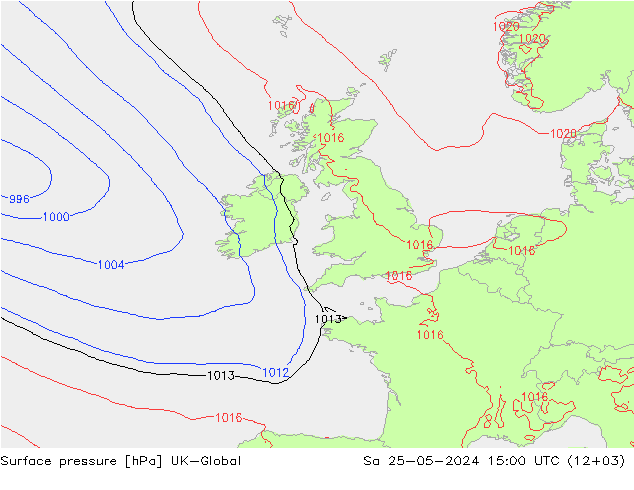 pression de l'air UK-Global sam 25.05.2024 15 UTC
