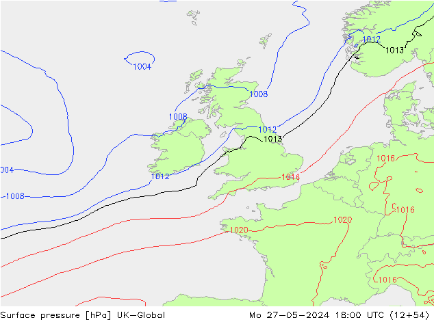 pressão do solo UK-Global Seg 27.05.2024 18 UTC
