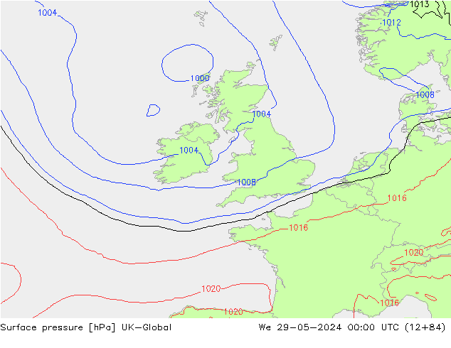 Yer basıncı UK-Global Çar 29.05.2024 00 UTC