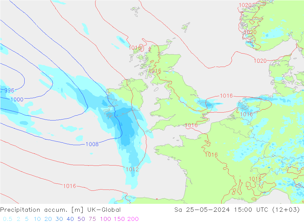 Précipitation accum. UK-Global sam 25.05.2024 15 UTC