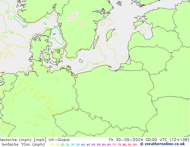 Isotachen (mph) UK-Global do 30.05.2024 00 UTC