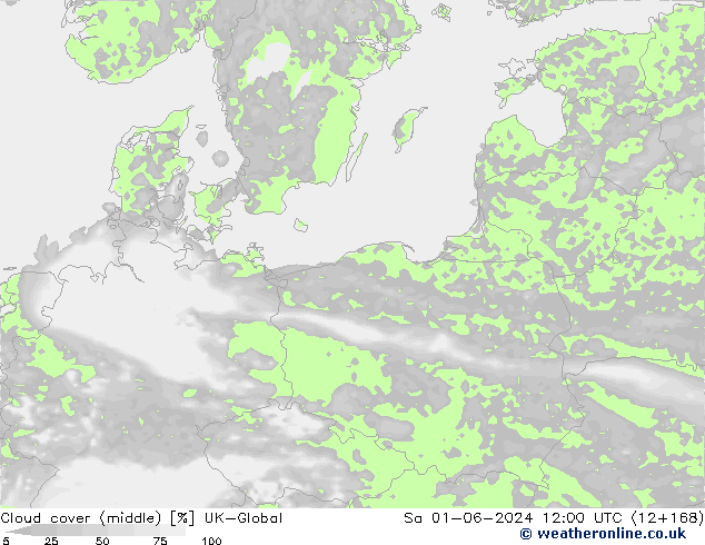oblačnosti uprostřed UK-Global So 01.06.2024 12 UTC