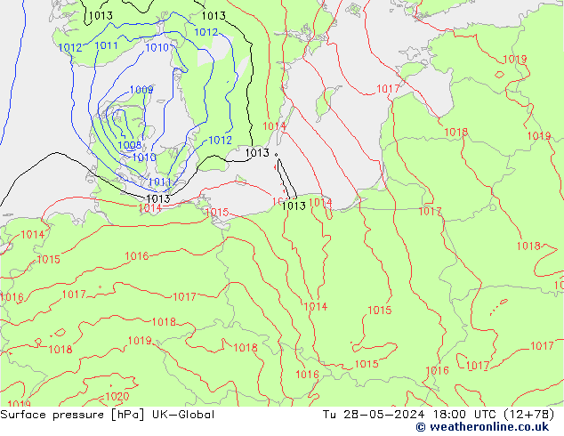 pressão do solo UK-Global Ter 28.05.2024 18 UTC