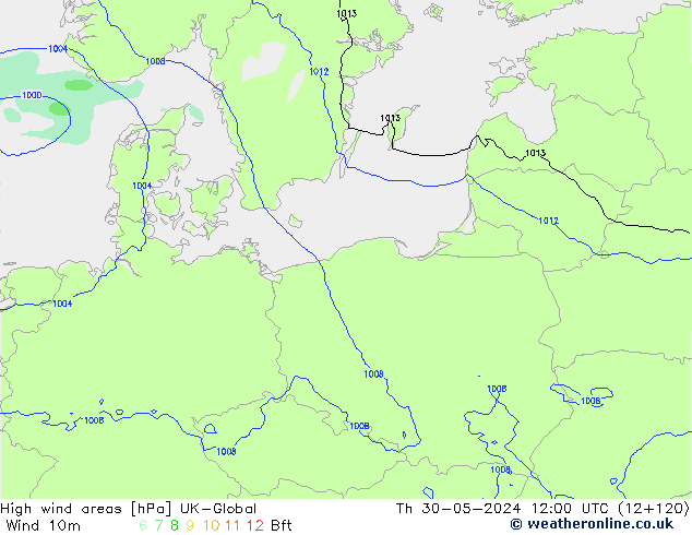 High wind areas UK-Global Th 30.05.2024 12 UTC