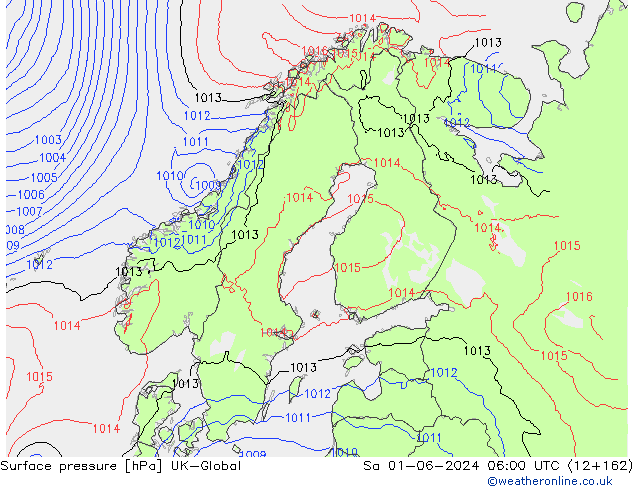 Surface pressure UK-Global Sa 01.06.2024 06 UTC