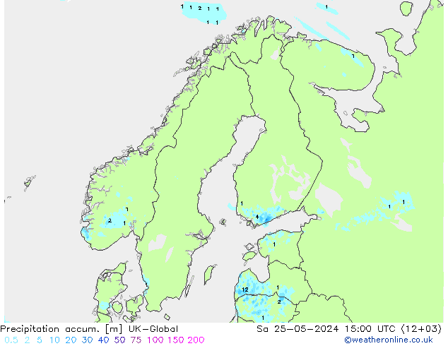 Precipitation accum. UK-Global Sa 25.05.2024 15 UTC