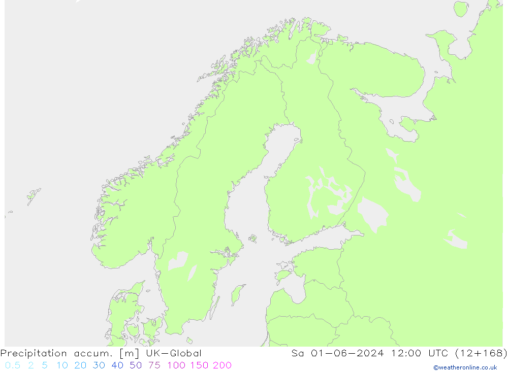 Precipitation accum. UK-Global Sa 01.06.2024 12 UTC