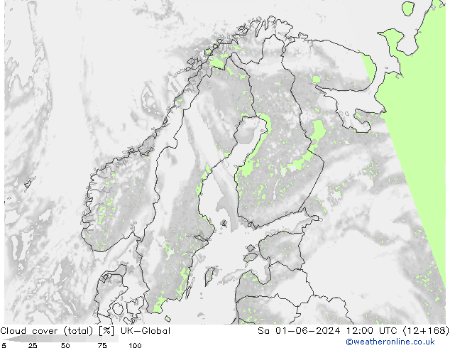 Cloud cover (total) UK-Global Sa 01.06.2024 12 UTC