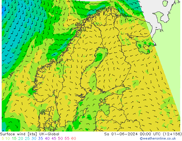 Surface wind UK-Global So 01.06.2024 00 UTC