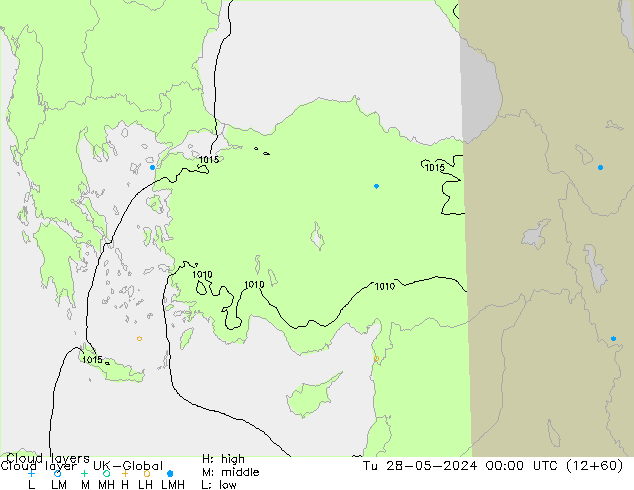 Cloud layer UK-Global вт 28.05.2024 00 UTC