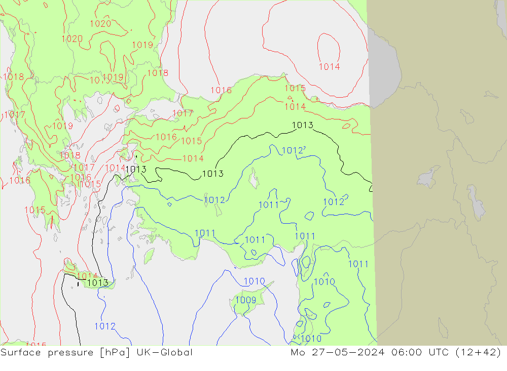 Yer basıncı UK-Global Pzt 27.05.2024 06 UTC