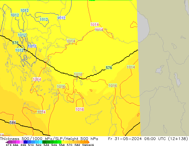Thck 500-1000hPa UK-Global pt. 31.05.2024 06 UTC