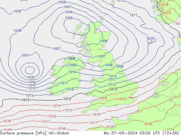 pression de l'air UK-Global lun 27.05.2024 03 UTC