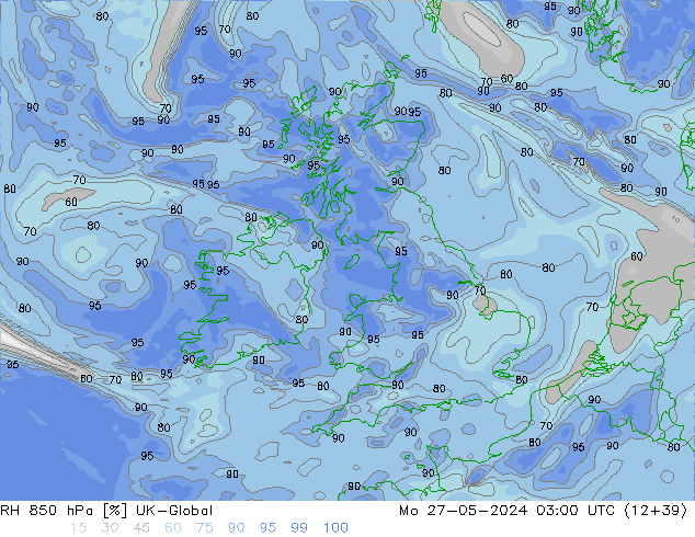 RH 850 hPa UK-Global Po 27.05.2024 03 UTC